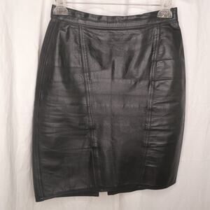 Winlit Woman leather skirt size 9/10‎ black
